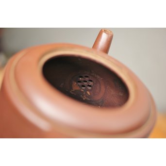 中国宜興 王石耕 紫砂朱泥急須　P242 