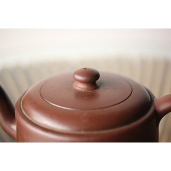 中国宜興 王石耕 紫砂朱泥急須　P242 