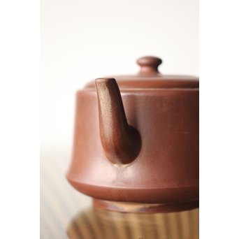 中国宜興 王石耕 紫砂朱泥急須　P242 