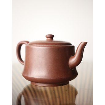 中国宜興 王石耕 紫砂朱泥急須　P242 