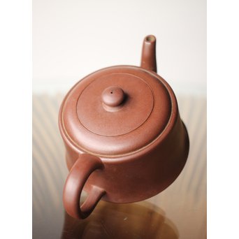 中国宜興 王石耕 紫砂朱泥急須　P242 