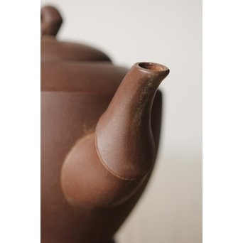 中国宜興 柴砂朱泥 竹形急須　P245 