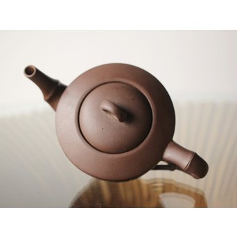 中国宜興 柴砂朱泥 竹形急須　P245 