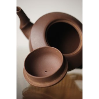 中国宜興 柴砂朱泥 竹形急須　P245 