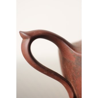 中国宜興 紫砂朱泥 70年代早期 曹婉芬 線圓壺/线圆壶 茶壺/急須　P246 