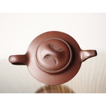 中国宜興 紫砂朱泥 70年代早期 曹婉芬 線圓壺/线圆壶 茶壺/急須　P246 