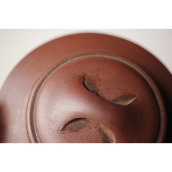 中国宜興 紫砂朱泥 70年代早期 曹婉芬 線圓壺/线圆壶 茶壺/急須　P246 