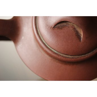 中国宜興 紫砂朱泥 70年代早期 曹婉芬 線圓壺/线圆壶 茶壺/急須　P246 