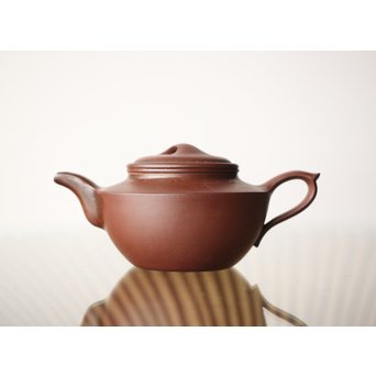 中国宜興 紫砂朱泥 70年代早期 曹婉芬 線圓壺/线圆壶 茶壺/急須　P246