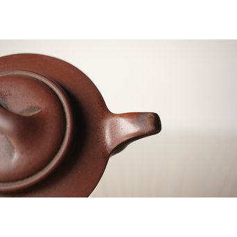 中国宜興 紫砂朱泥 70年代早期 曹婉芬 線圓壺/线圆壶 茶壺/急須　P246 