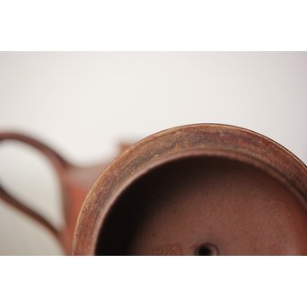 中国宜興 紫砂朱泥 70年代早期 曹婉芬 線圓壺/线圆壶 茶壺/急須　P246 