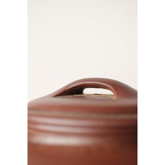 中国宜興 紫砂朱泥 70年代早期 曹婉芬 線圓壺/线圆壶 茶壺/急須　P246 