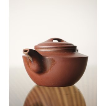 中国宜興 紫砂朱泥 70年代早期 曹婉芬 線圓壺/线圆壶 茶壺/急須　P246 