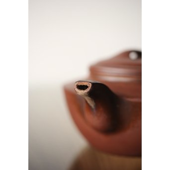 中国宜興 紫砂朱泥 70年代早期 曹婉芬 線圓壺/线圆壶 茶壺/急須　P246 