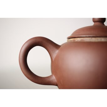 中国宜興 柴砂朱泥 水平壺　P248 