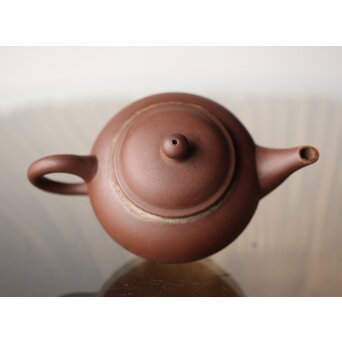 中国宜興 柴砂朱泥 水平壺　P248 