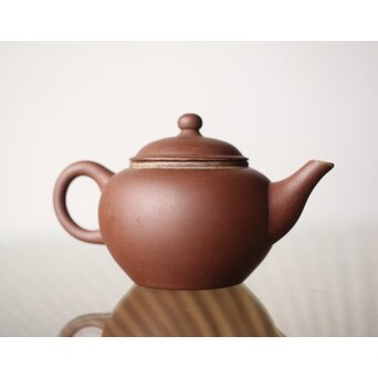 中国宜興 柴砂朱泥 水平壺　P248 