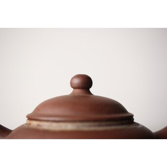 中国宜興 柴砂朱泥 水平壺　P248 