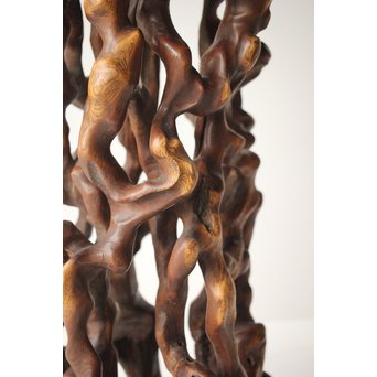 根木台 盆栽卓 木彫自然木　X297 