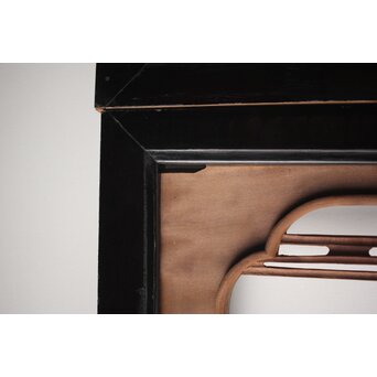 富士に龍 木彫欄間 2枚1組　R0104Y 