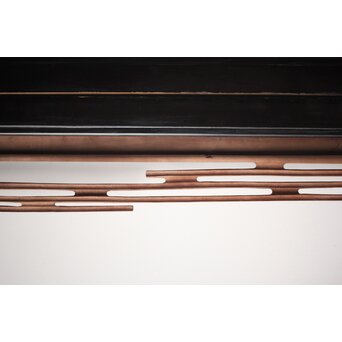 富士に龍 木彫欄間 2枚1組　R0104Y 