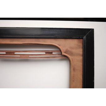 富士に龍 木彫欄間 2枚1組　R0104Y 