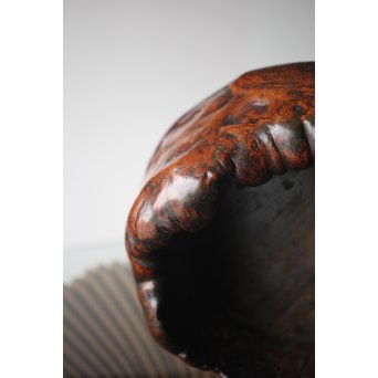 天然木 瘤木 煎茶盆  瓶掛　X299 