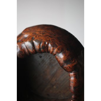 天然木 瘤木 煎茶盆  瓶掛　X299 