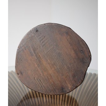 天然木 瘤木 煎茶盆  瓶掛　X299 