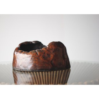 天然木 瘤木 煎茶盆  瓶掛　X299