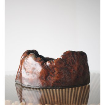 天然木 瘤木 煎茶盆  瓶掛　X299 