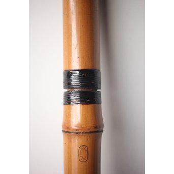 法具 江戸期 虚無僧尺八 「勇」在銘 三印 五穴　U254 