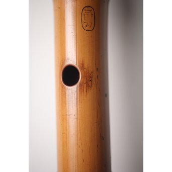 法具 江戸期 虚無僧尺八 「勇」在銘 三印 五穴　U254 