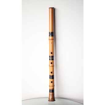 法具 江戸期 虚無僧尺八 「勇」在銘 三印 五穴　U254