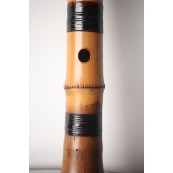 法具 江戸期 虚無僧尺八 「勇」在銘 三印 五穴　U254 