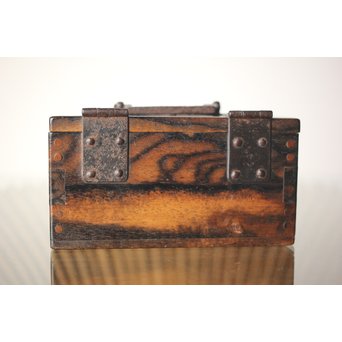 黒柿孔雀杢 印箱　X302 