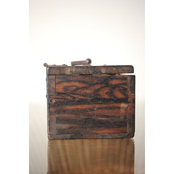 黒柿孔雀杢 印箱　X302 