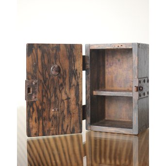 黒柿孔雀杢 印箱　X302 