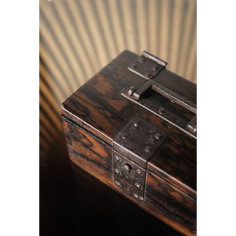 黒柿孔雀杢 印箱　X302 