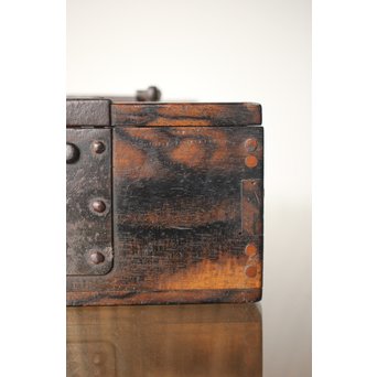 黒柿孔雀杢 印箱　X302 