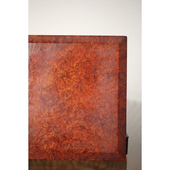 阿達祥山 楓瘤木 指物硯箱　X303 