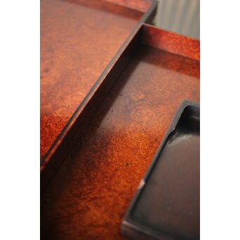 阿達祥山 楓瘤木 指物硯箱　X303 