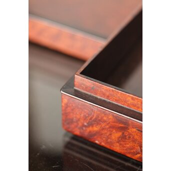 阿達祥山 楓瘤木 指物硯箱　X303 