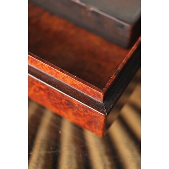 阿達祥山 楓瘤木 指物硯箱　X303 