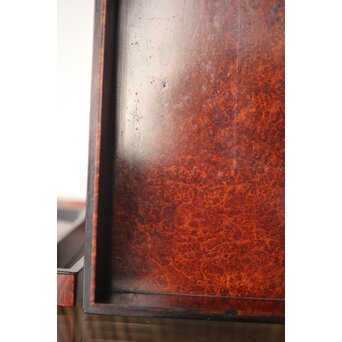 阿達祥山 楓瘤木 指物硯箱　X303 