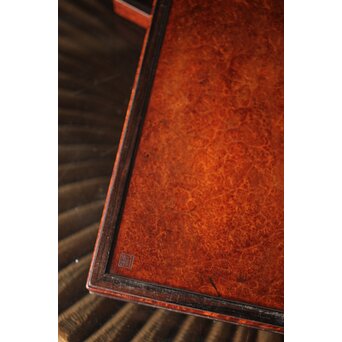 阿達祥山 楓瘤木 指物硯箱　X303 