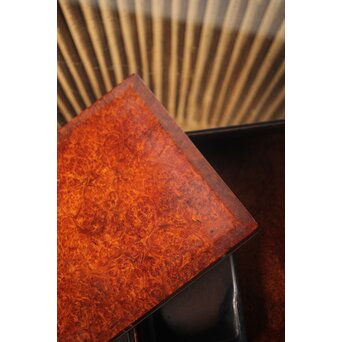 阿達祥山 楓瘤木 指物硯箱　X303 