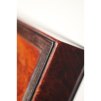 阿達祥山 楓瘤木 指物硯箱　X303 