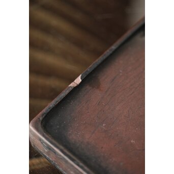 阿達祥山 楓瘤木 指物硯箱　X303 