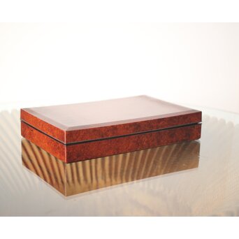 阿達祥山 楓瘤木 指物硯箱　X303 